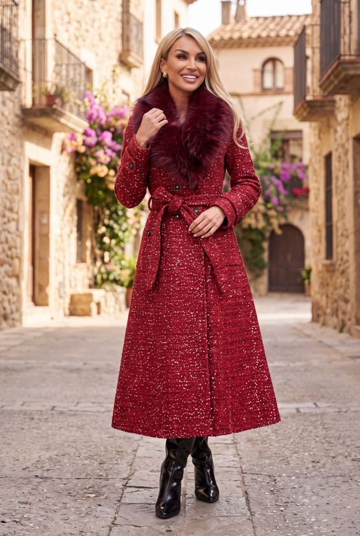 Abrigo modelo Marquesa Burdeos