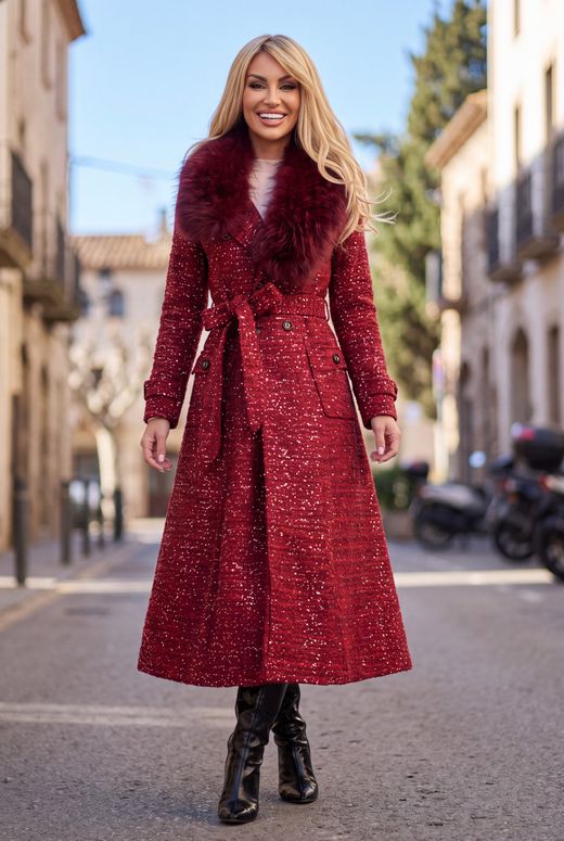 Abrigo modelo Marquesa Burdeos