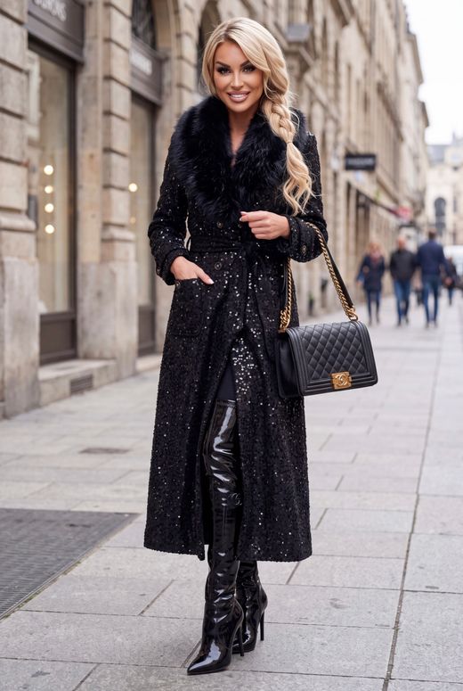 Abrigo modelo Marquesa negro