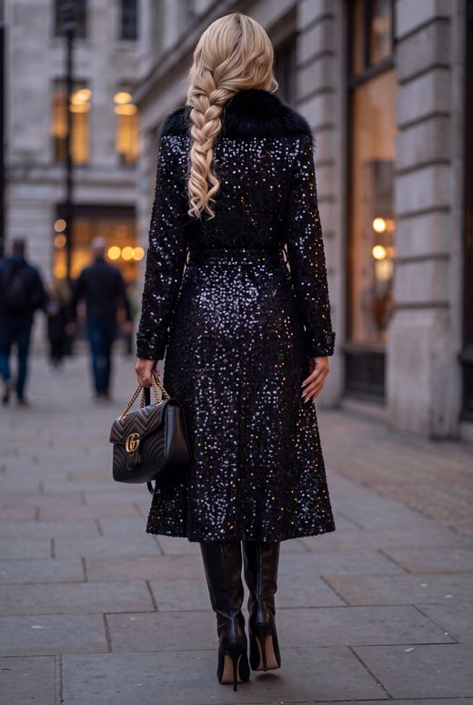 Abrigo modelo Marquesa negro