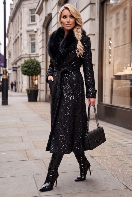 Abrigo modelo Marquesa negro