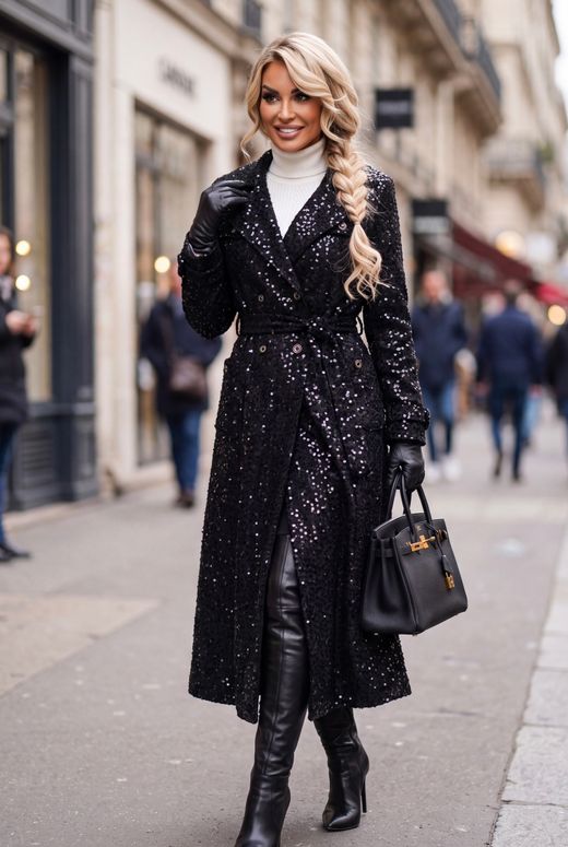 Abrigo modelo Marquesa negro