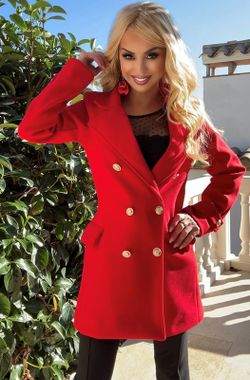 Abrigo rojo modelo Red