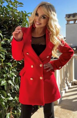 Abrigo rojo modelo Red