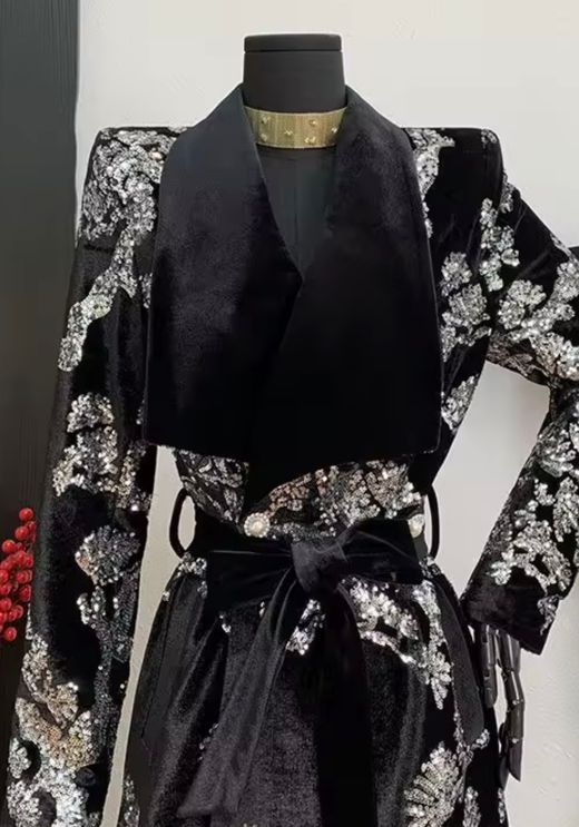Abrigo terciopelo modelo Gilda