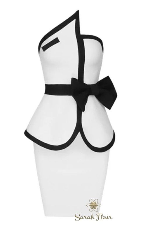Xandra white bandage top and skirt set