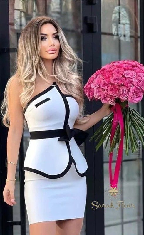 Xandra white bandage top and skirt set