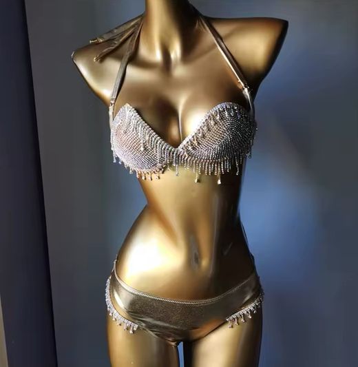 Golden Eye bikini model