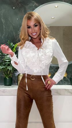 White bodysuit blouse, Malaga model