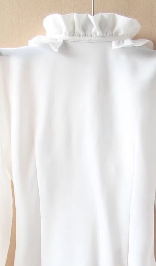 White bodysuit blouse, Malaga model