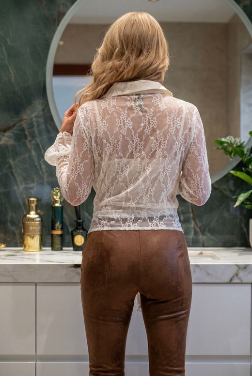 Blusa modelo La Coruña blanca