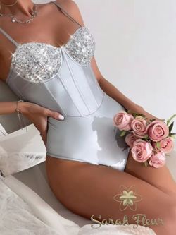 Sweet silver bodysuit