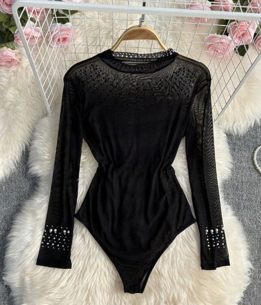 Body negro modelo Perlitas