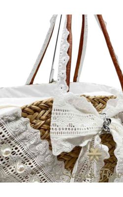 Lazo model straw basket bag