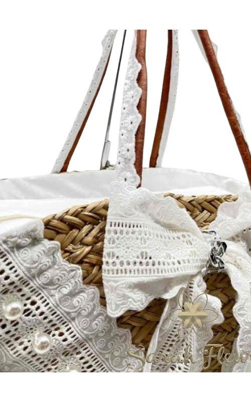 Lazo model straw basket bag