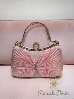 Bolso de fiesta modelo Lazo rosa