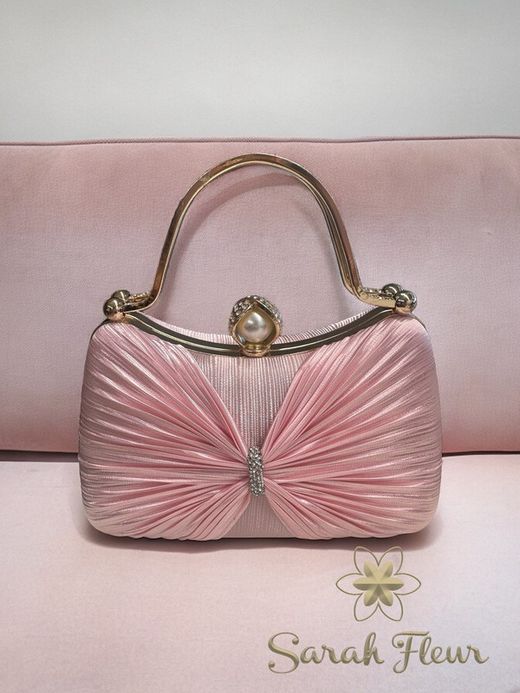 Bolso de fiesta modelo Lazo rosa