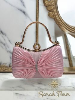 Bolso de fiesta modelo Lazo rosa