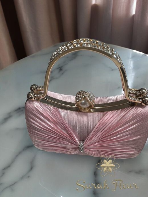 Bolso de fiesta modelo Lazo rosa