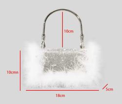 White ostrich model bag