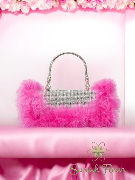 Sac modèle autruche fuchsia