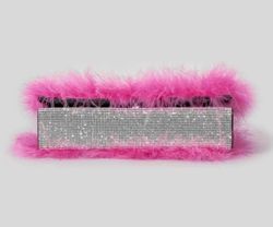 Fuchsia ostrich model bag