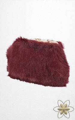 Bordeaux model furry bag
