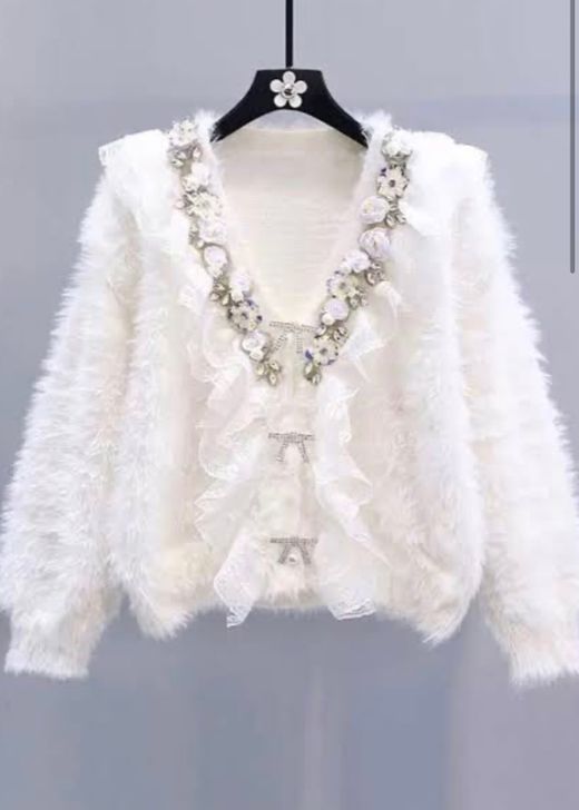 Cárdigan modelo Coqueta Blanco