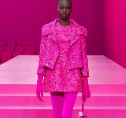 Jacquard flower jacket model Laura