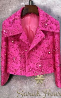 Jacquard flower jacket model Laura