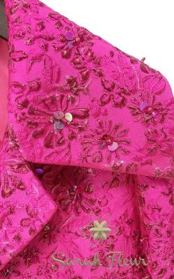 Jacquard flower jacket model Laura