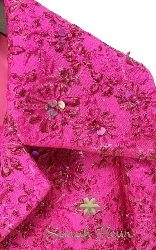 Jacquard flower jacket model Laura