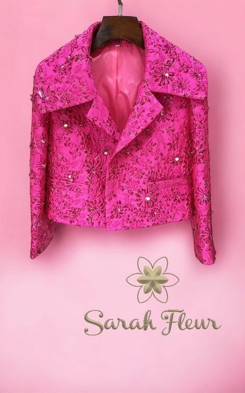 Jacquard flower jacket model Laura