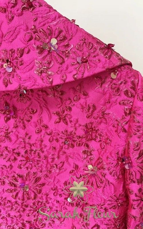 Jacquard flower jacket model Laura