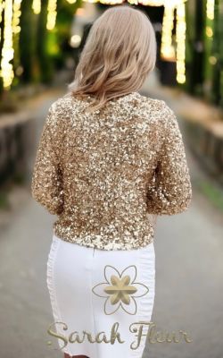 Chaqueta de lentejuelas modelo Telma Gold