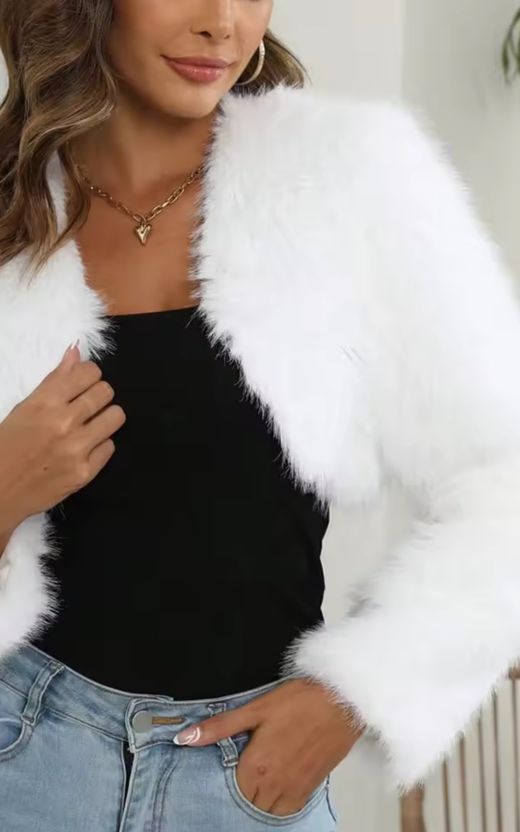 Alexandra model jacket, white