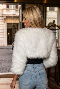 Alexandra model jacket, white