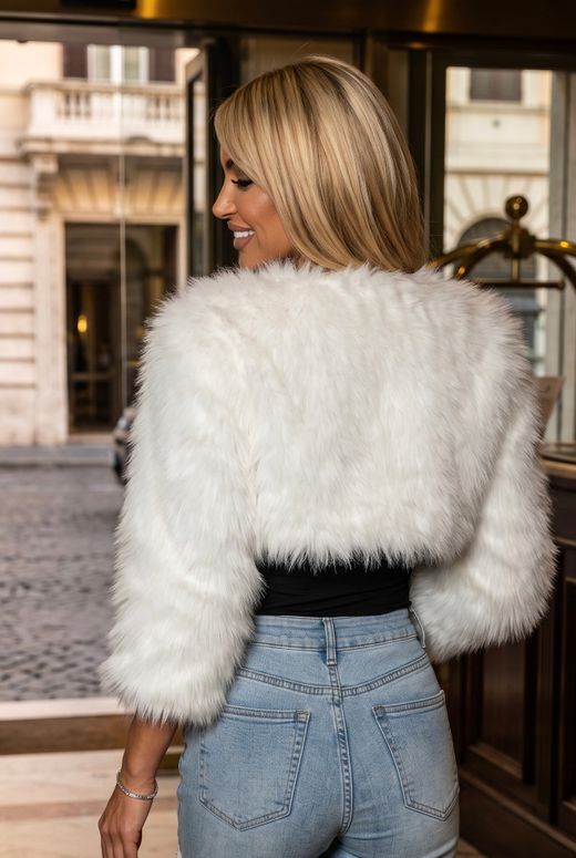 Alexandra model jacket, white