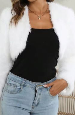 Alexandra model jacket, white