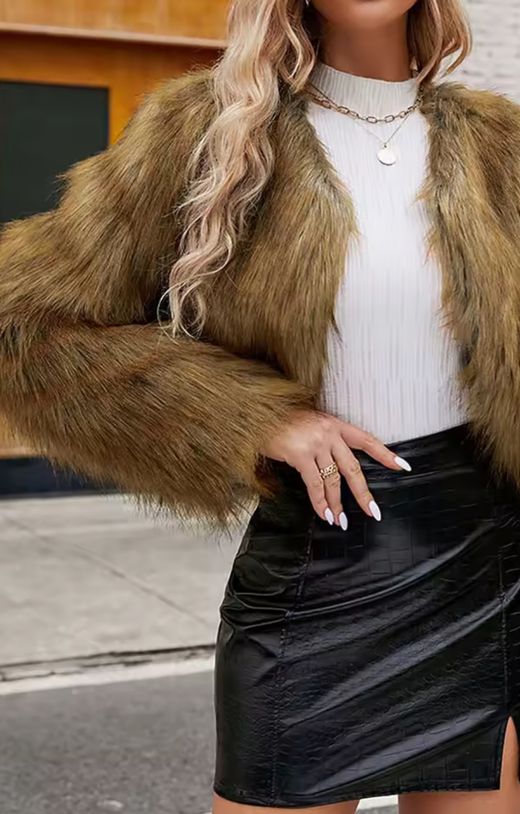 Alexandra long brown jacket