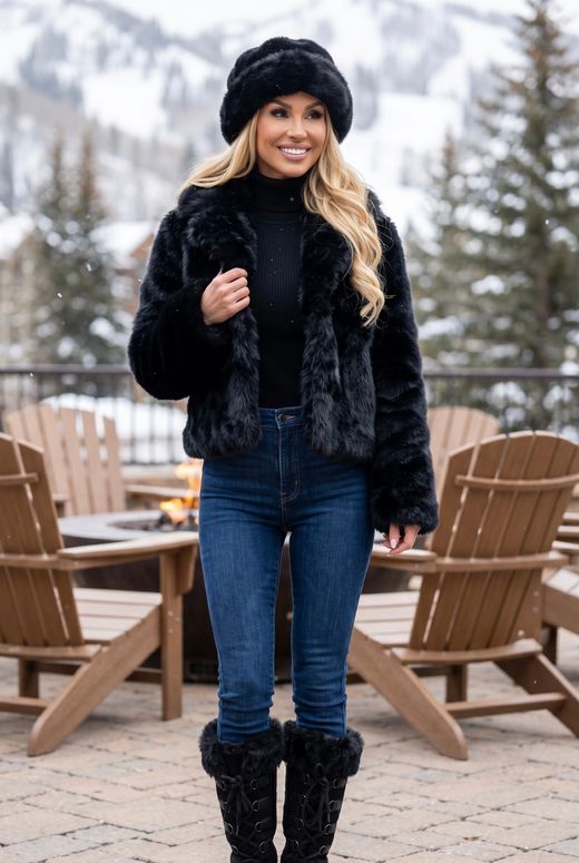 Chaqueta modelo Copito negra