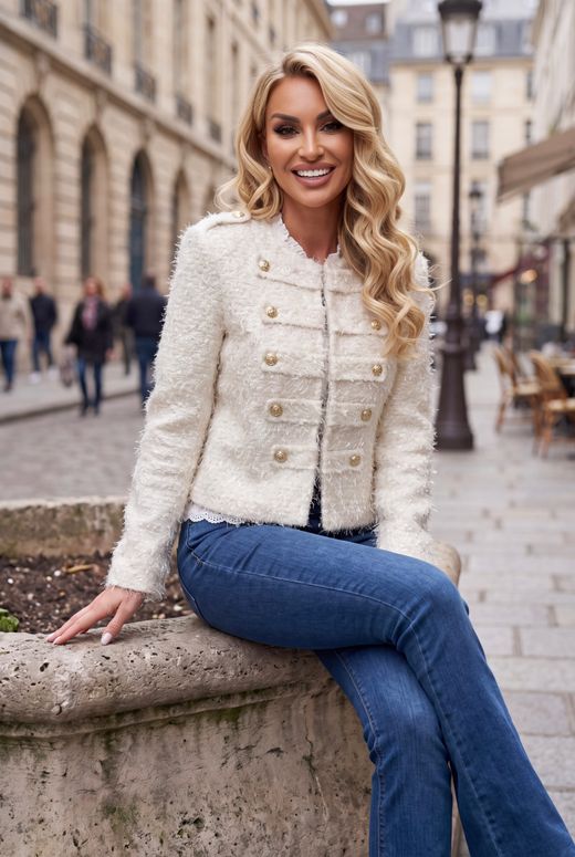 Chaqueta modelo Cuca blanco