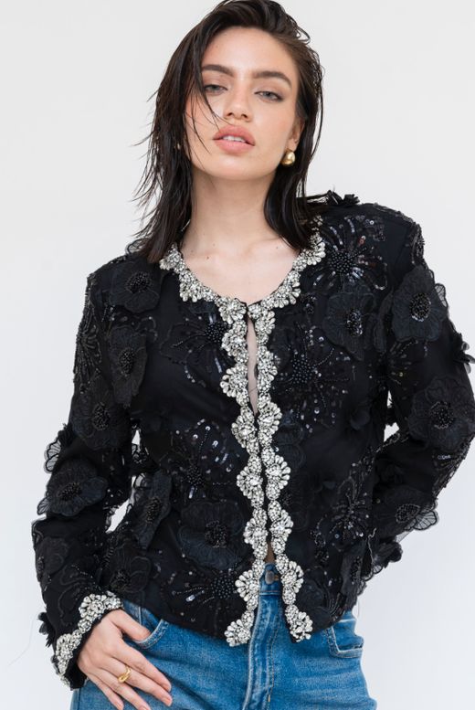 Chaqueta modelo Isadora negra