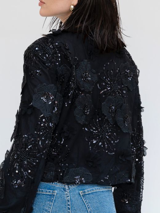 Chaqueta modelo Isadora negra