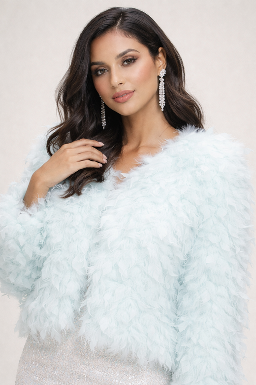 Letizzia model jacket, sky blue