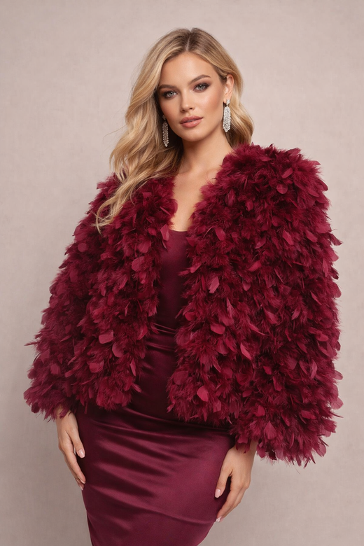 Letizzia burgundy jacket