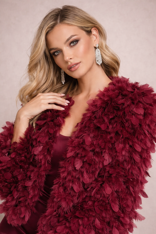 Letizzia burgundy jacket