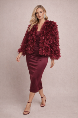 Letizzia burgundy jacket