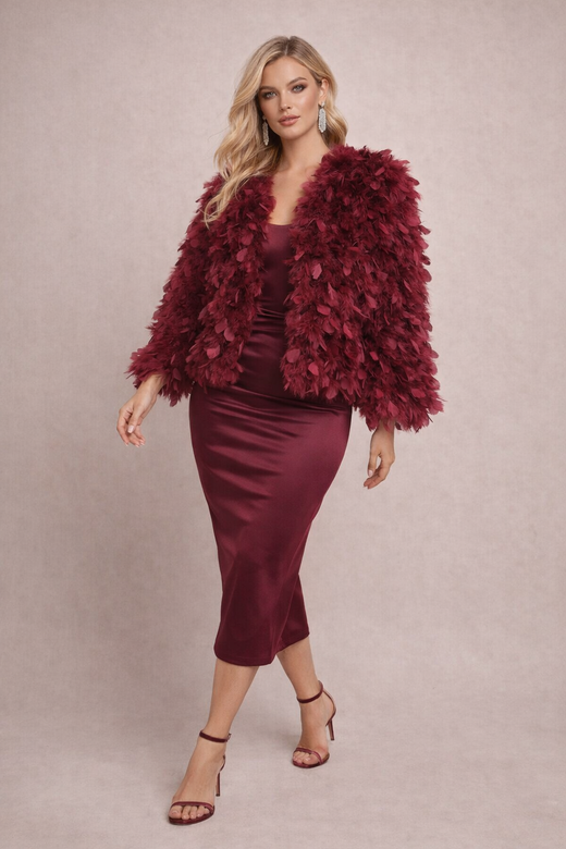 Letizzia burgundy jacket