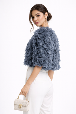 Letizzia short blue jacket